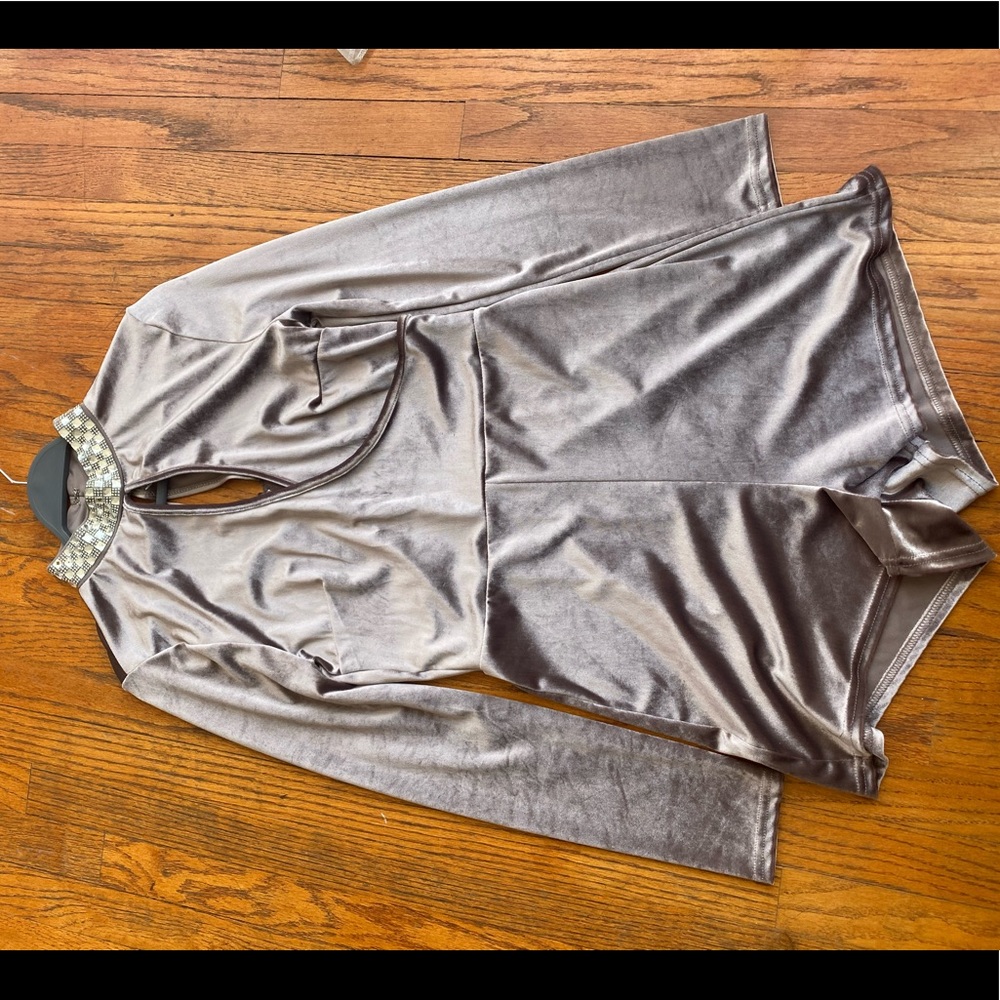 Super cute and sexy Velvet romper!